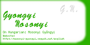 gyongyi mosonyi business card